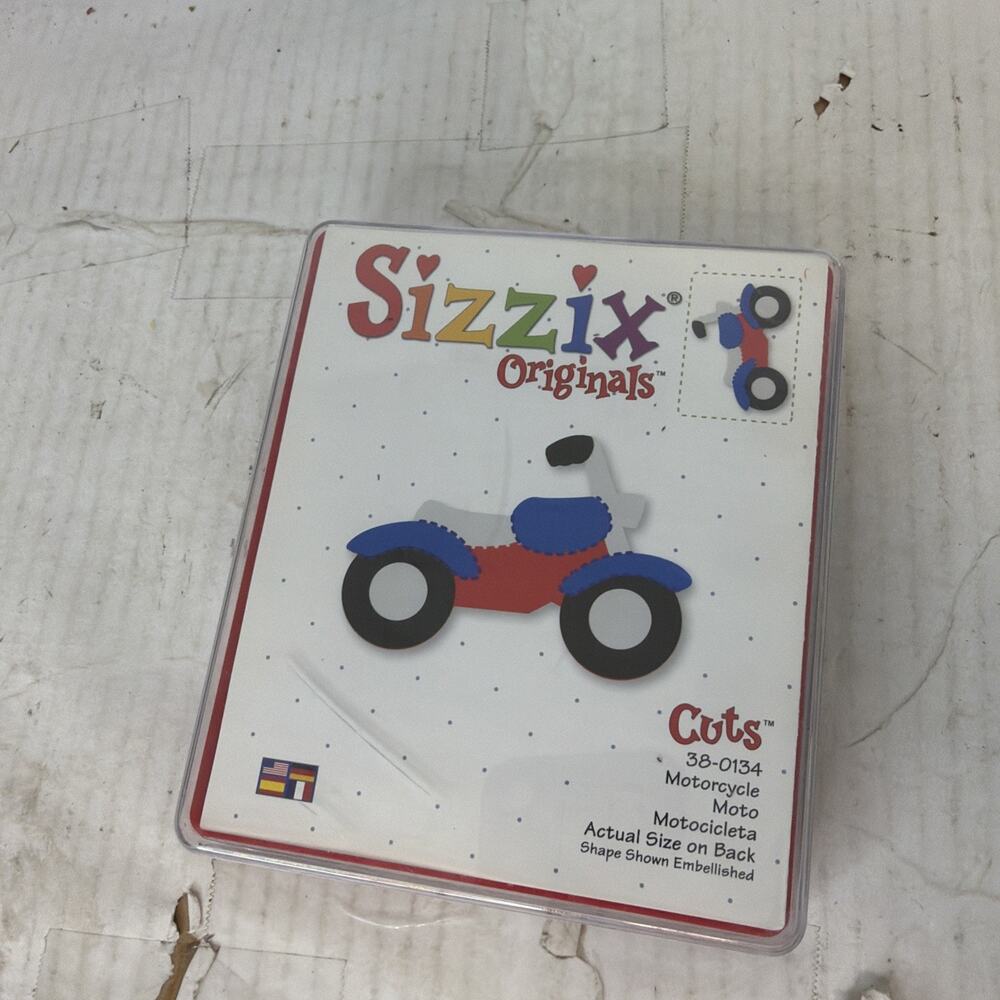 SIZZIX Original Die 38-0134 Motorcycle New And Sealed Rare